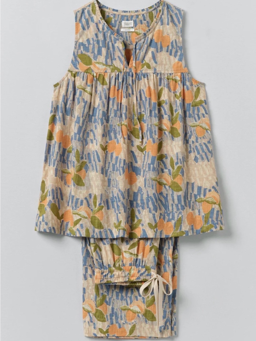 NEW ~TOAST~ Picnic Print 100% Organic Cotton Pajamas Size XS